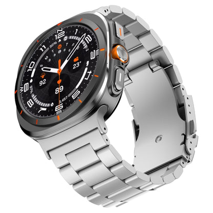 For Samsung Galaxy Watch Ultra 47mm Three Beads Titanium Alloy Metal Watch Band(Silver) by bashfashion