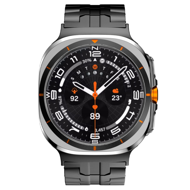 For Samsung Galaxy Watch Ultra 47mm Titanium Alloy Metal Watch Band(Black) by bashfashion