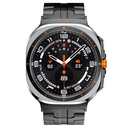 For Samsung Galaxy Watch Ultra 47mm Titanium Alloy Metal Watch Band(Black) by bashfashion