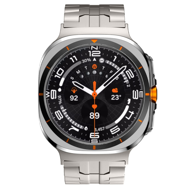 For Samsung Galaxy Watch Ultra 47mm Titanium Alloy Metal Watch Band(Titanium Color) by bashfashion