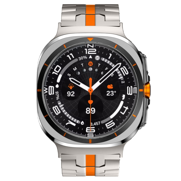 For Samsung Galaxy Watch Ultra 47mm Titanium Alloy Metal Watch Band(Titanium Orange) by bashfashion