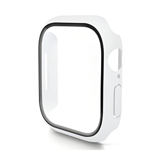 For Apple Watch Series 11 / 10 46mm ENKAY Hat-Prince PC Tempered Glass Film Integrated Watch Case(White) by ENKAY