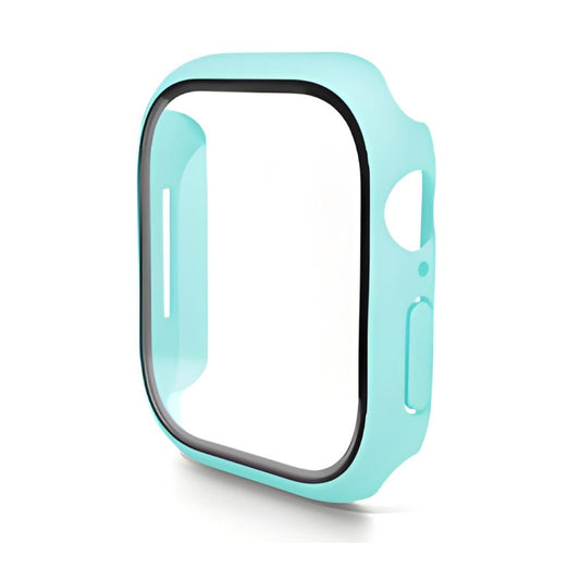 For Apple Watch Series 11 / 10 46mm ENKAY Hat-Prince PC Tempered Glass Film Integrated Watch Case(Cyan) by ENKAY