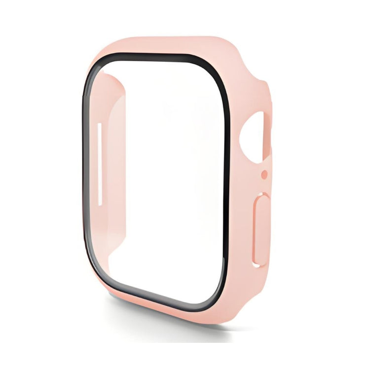 For Apple Watch Series 11 / 10 42mm ENKAY Hat-Prince PC Tempered Glass Film Integrated Watch Case(Pink) by ENKAY