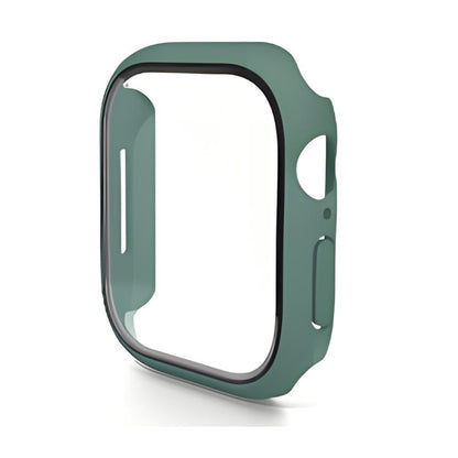 For Apple Watch Series 11 / 10 42mm ENKAY Hat-Prince PC Tempered Glass Film Integrated Watch Case(Dark Green) by ENKAY