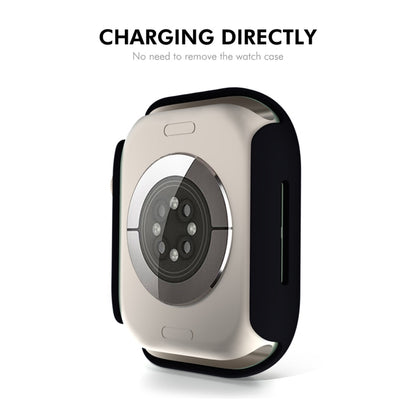 For Apple Watch Series 11 / 10 46mm ENKAY Hat-Prince PC Tempered Glass Film Integrated Watch Case(Dark Green) by ENKAY