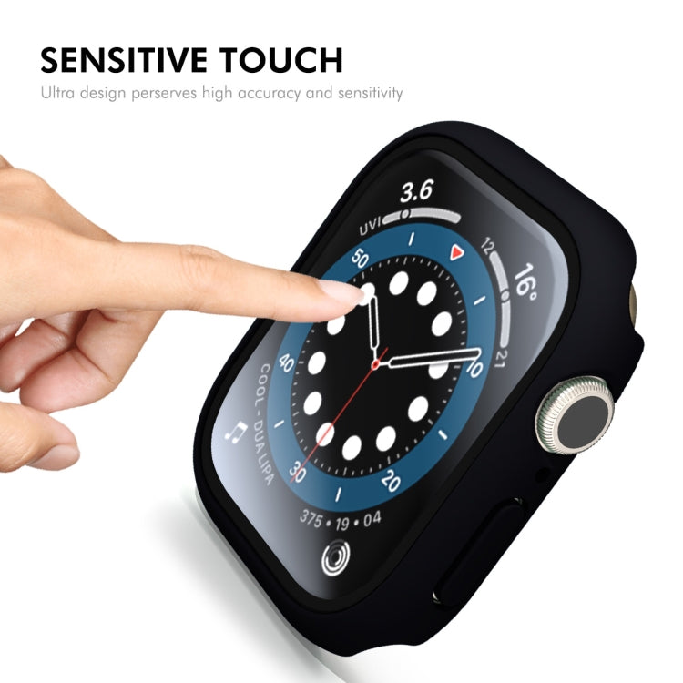 For Apple Watch Series 11 / 10 46mm ENKAY Hat-Prince PC Tempered Glass Film Integrated Watch Case(Black) by ENKAY