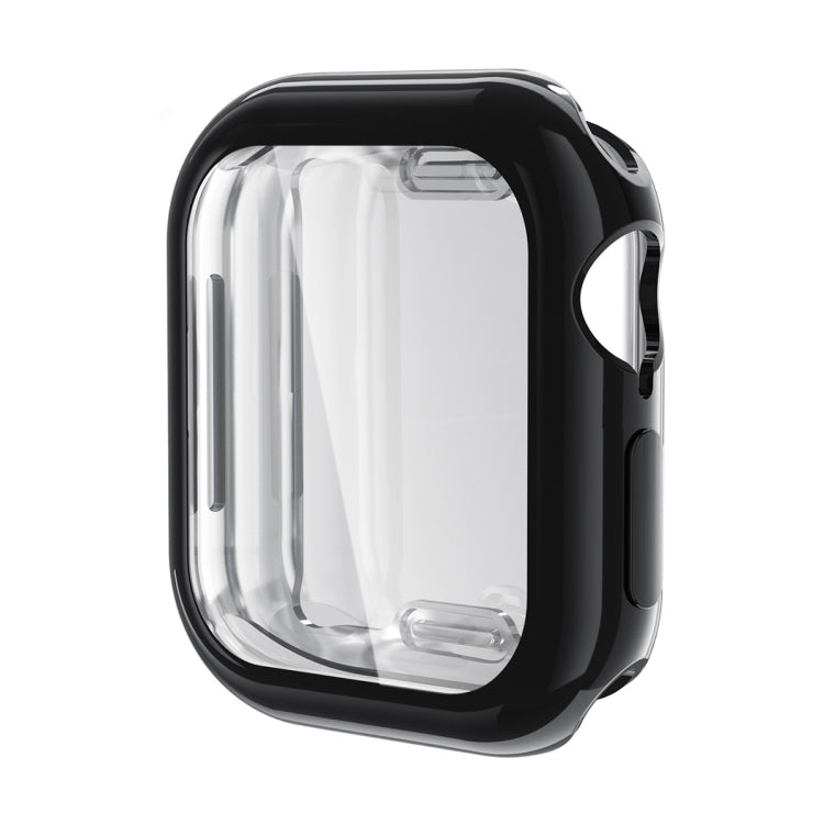 For Apple Watch Series 11 / 10 42mm ENKAY Hat-Prince Electroplated Soft TPU Case with Screen Film(Black) by ENKAY