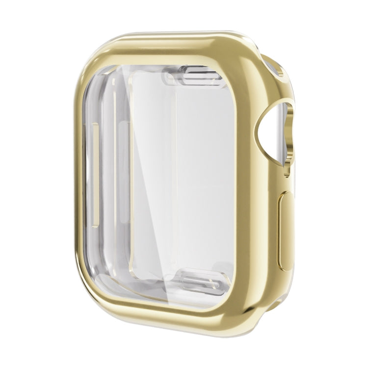 For Apple Watch Series 11 / 10 42mm ENKAY Hat-Prince Electroplated Soft TPU Case with Screen Film(Golden) by ENKAY