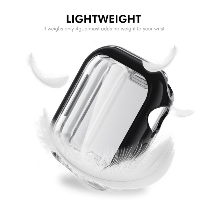 For Apple Watch Series 11 / 10 42mm ENKAY Hat-Prince Electroplated Soft TPU Case with Screen Film(Transparent) by ENKAY