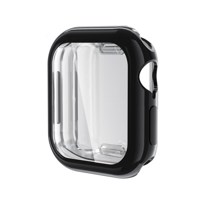 For Apple Watch Series 11 / 10 46mm Full Coverage TPU Electroplated Watch Case(Black) by bashfashion