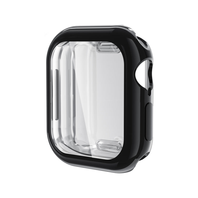 For Apple Watch Series 11 / 10 42mm Full Coverage TPU Electroplated Watch Case(Black) by bashfashion