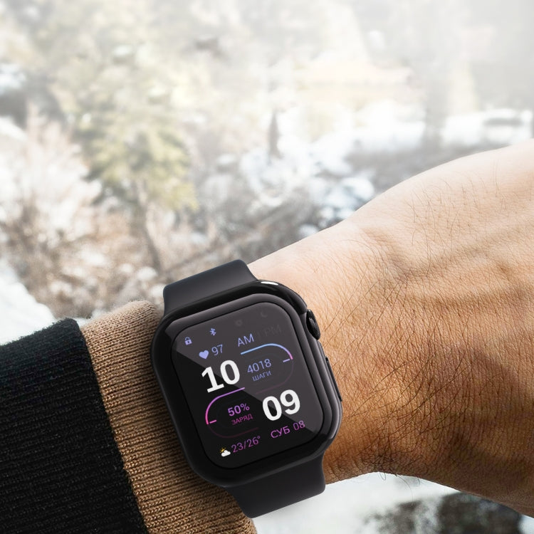 For Apple Watch Series 11 / 10 46mm Full Coverage TPU Electroplated Watch Case(Transparent) by bashfashion