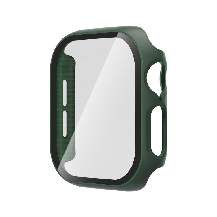 For Apple Watch Series 11 / 10 46mm Tempered Glass Film Integrated PC Watch Case(Green) by bashfashion