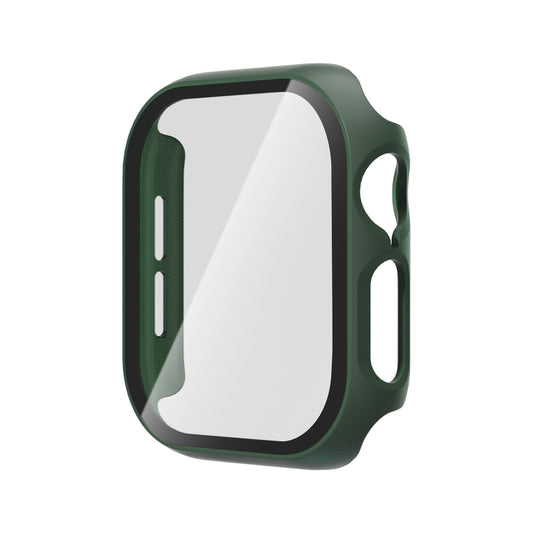 For Apple Watch Series 11 / 10 46mm Tempered Glass Film Integrated PC Watch Case(Green) by bashfashion