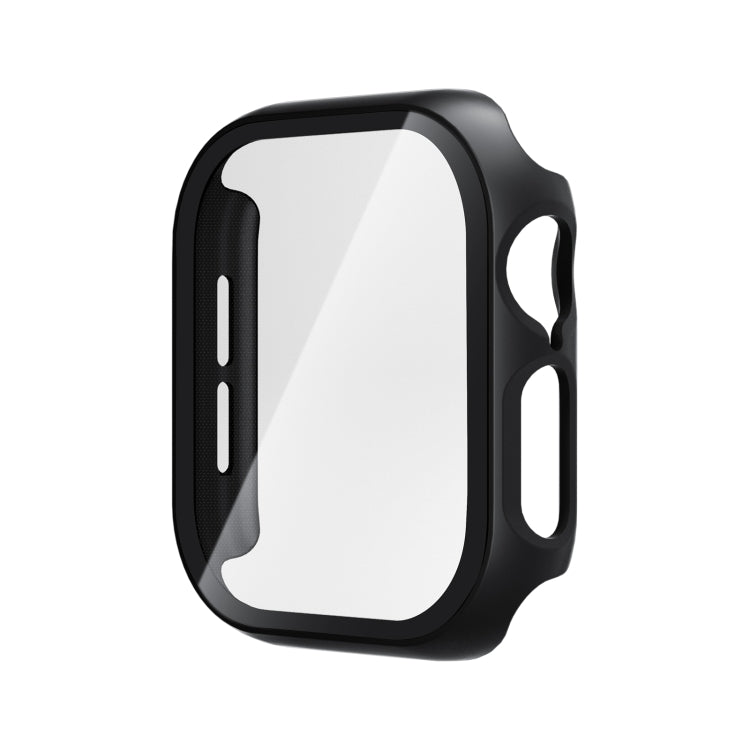 For Apple Watch Series 11 / 10 46mm Tempered Glass Film Integrated PC Watch Case(Black) by bashfashion