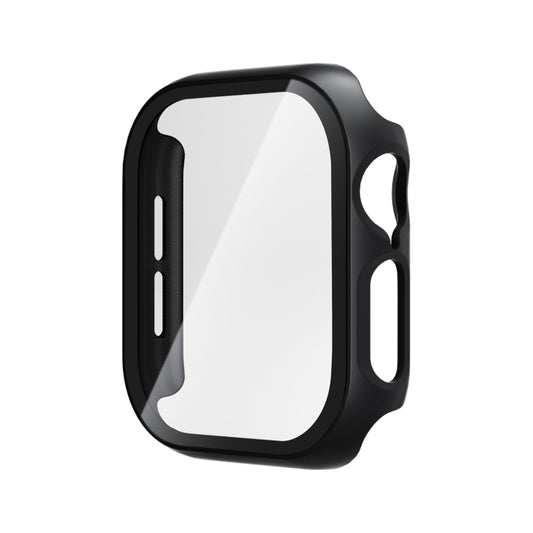 For Apple Watch Series 11 / 10 46mm Tempered Glass Film Integrated PC Watch Case(Black) by bashfashion