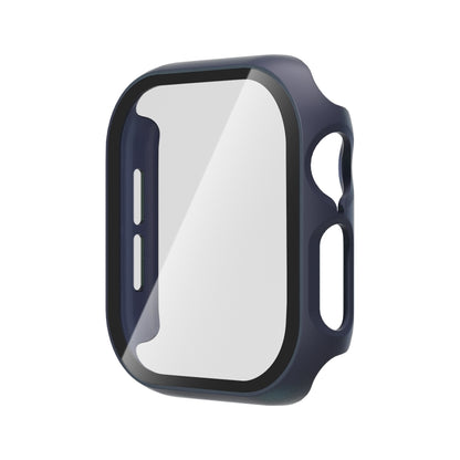 For Apple Watch Series 11 / 10 42mm Tempered Glass Film Integrated PC Watch Case(Midnight Blue) by bashfashion
