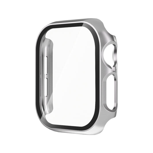 For Apple Watch Series 11 / 10 42mm Tempered Glass Film Integrated PC Watch Case(Sliver) by bashfashion