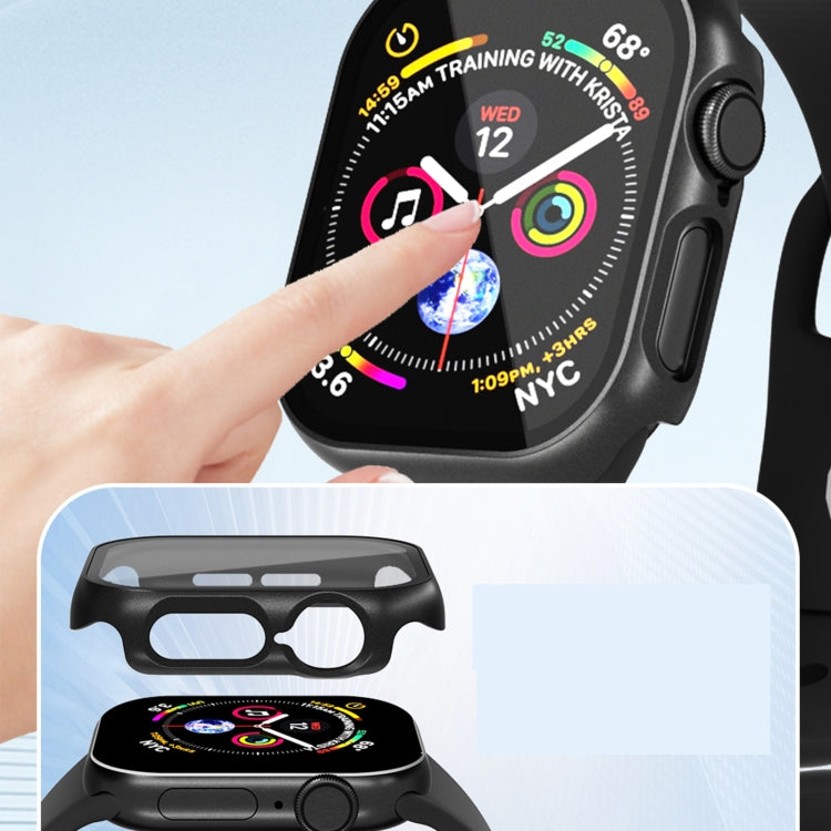 For Apple Watch Series 11 / 10 42mm Tempered Glass Film Integrated PC Watch Case(Sliver) by bashfashion