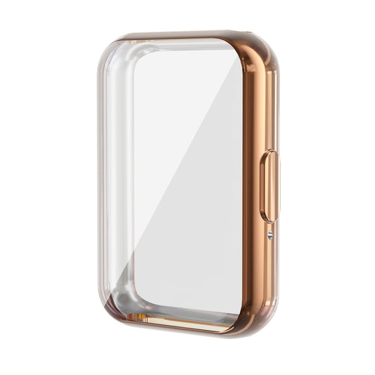 For Samsung Galaxy Fit3 ENKAY Hat-Prince Full Coverage Electroplated Soft TPU Case with Screen Protection(Rose Gold) by ENKAY