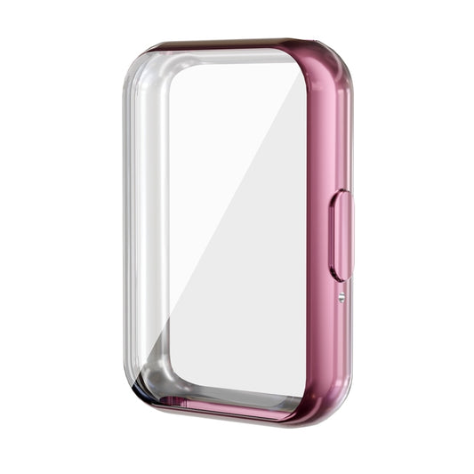 For Samsung Galaxy Fit3 ENKAY Hat-Prince Full Coverage Electroplated Soft TPU Case with Screen Protection(Pink) by ENKAY