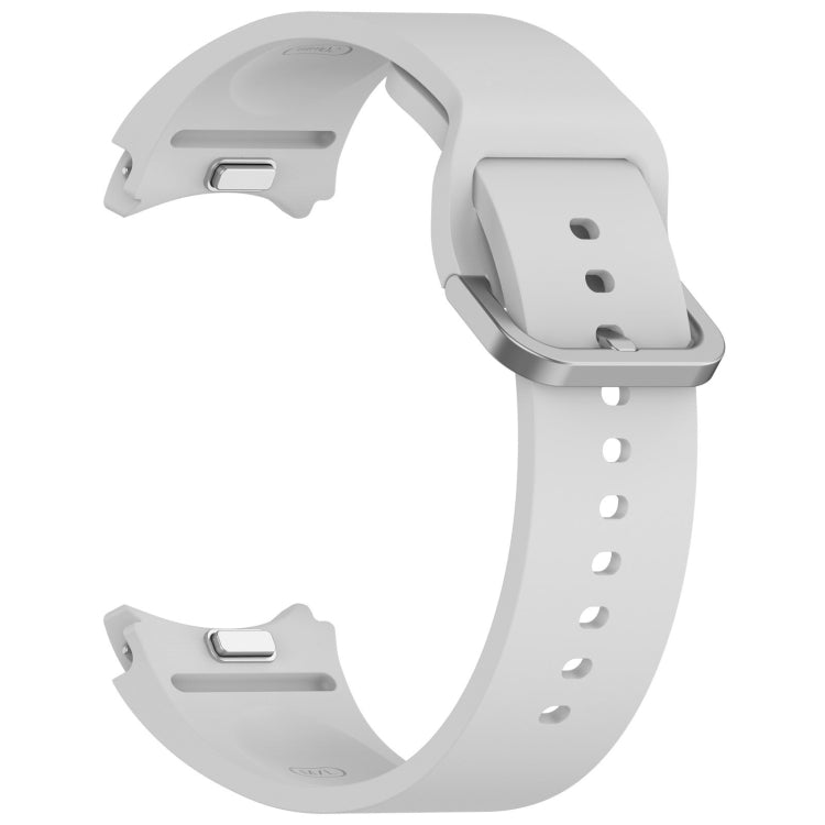 For Samsung Galaxy Watch 6 Classic 43mm Solid Color Colorful Buckle Quick Release Silicone Watch Band(Gray) by bashfashion