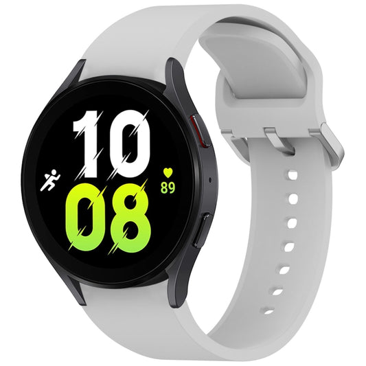 For Samsung Galaxy Watch 5 40 / 44mm Solid Color Colorful Buckle Quick Release Silicone Watch Band(Gray) by bashfashion