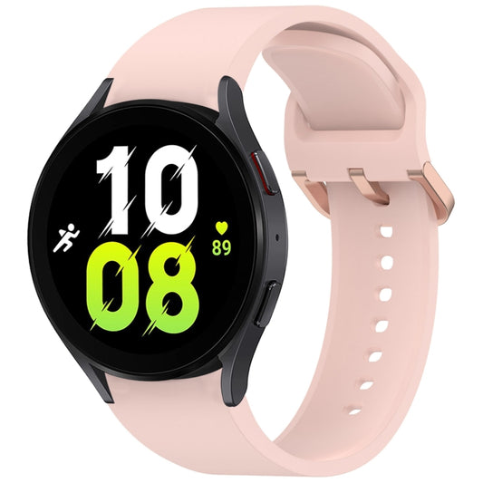 For Samsung Galaxy Watch 5 40 / 44mm Solid Color Colorful Buckle Quick Release Silicone Watch Band(Pink) by bashfashion
