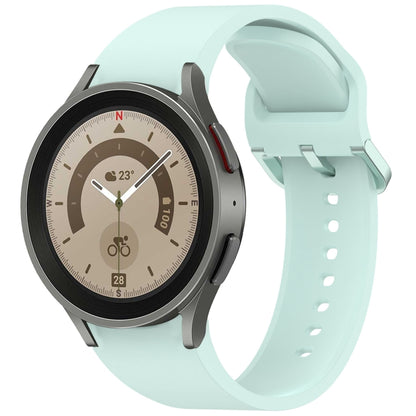 For Samsung Galaxy Watch 5 Pro Solid Color Colorful Buckle Quick Release Silicone Watch Band(Light Green) by bashfashion