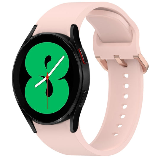 For Samsung Galaxy Watch 4 40 / 44mm Solid Color Colorful Buckle Quick Release Silicone Watch Band(Pink) by bashfashion
