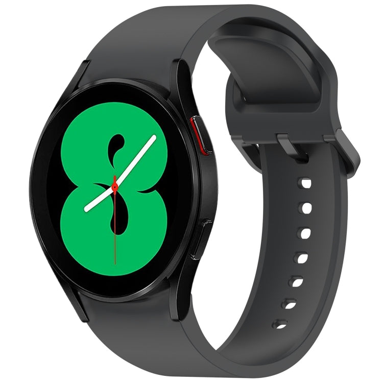 For Samsung Galaxy Watch 4 40 / 44mm Solid Color Colorful Buckle Quick Release Silicone Watch Band(Dark Gray) by bashfashion