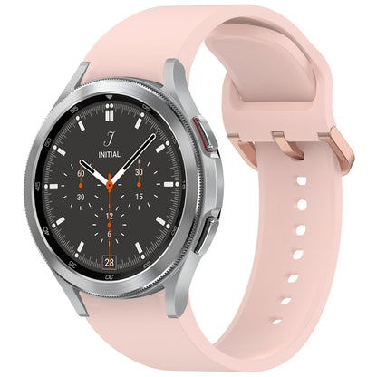 For Samsung Galaxy Watch 4 Classic 46 / 42mm Solid Color Colorful Buckle Quick Release Silicone Watch Band(Pink) by bashfashion