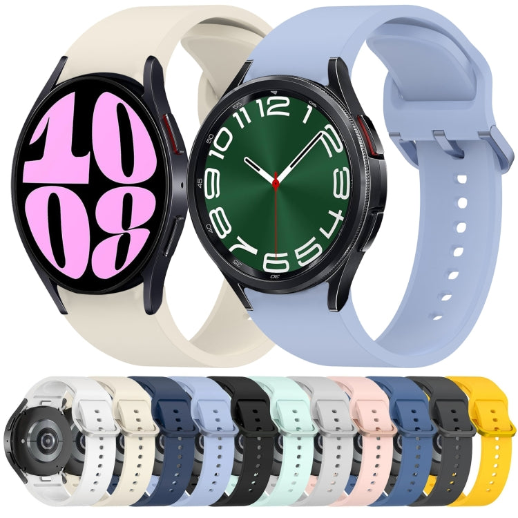 For Samsung Galaxy Watch 4 40 / 44mm Solid Color Colorful Buckle Quick Release Silicone Watch Band(Gray) by bashfashion