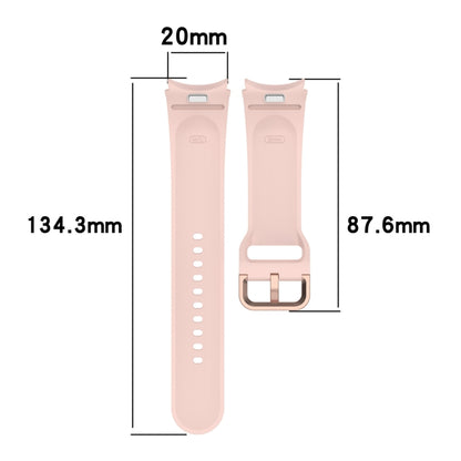 For Samsung Galaxy Watch 6 40mm Solid Color Colorful Buckle Quick Release Silicone Watch Band(Starlight) by bashfashion