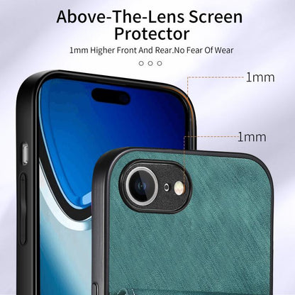 For iPhone 16e Retro Card Wallet Fold Leather Phone Case with Strap(Green) by bashfashion