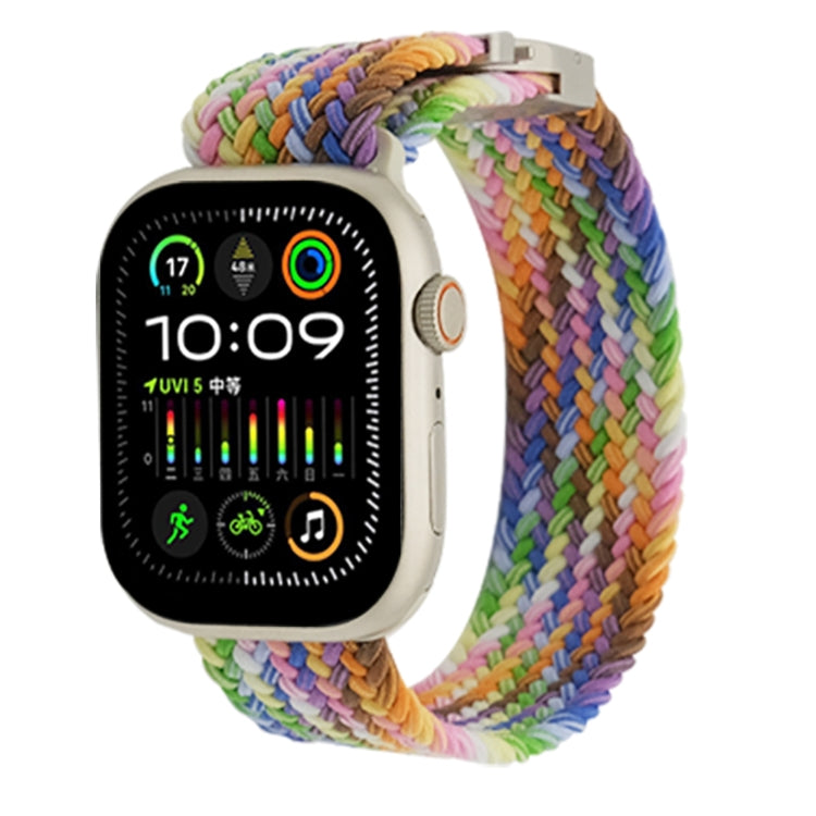For Apple Watch 42mm / 9 41mm / 40mm / 38mm Metal Buckle Nylon Braided Watch Band(Color) by bashfashion