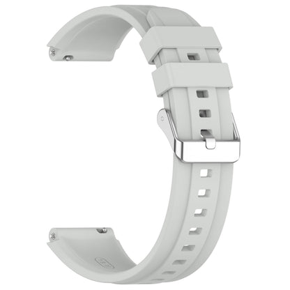 For Huawei Watch GT 5 46mm Silver Buckle Quick Release Silicone Watch Band(Light Gray) by bashfashion