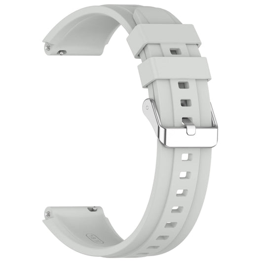For Huawei Watch GT 5 46mm Silver Buckle Quick Release Silicone Watch Band(Light Gray) by bashfashion