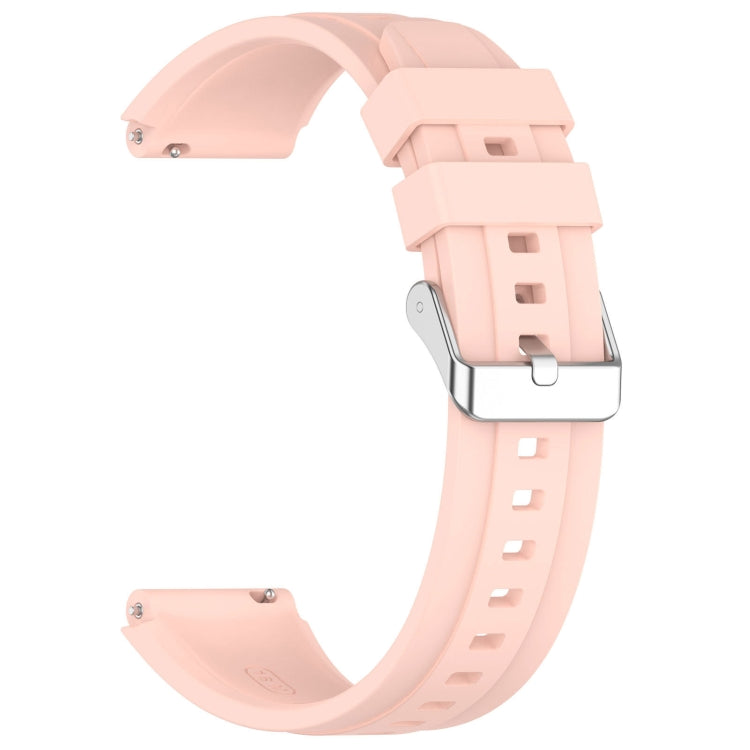 For Huawei Watch GT 5 41mm Silver Buckle Quick Release Silicone Watch Band(Light Pink) by bashfashion