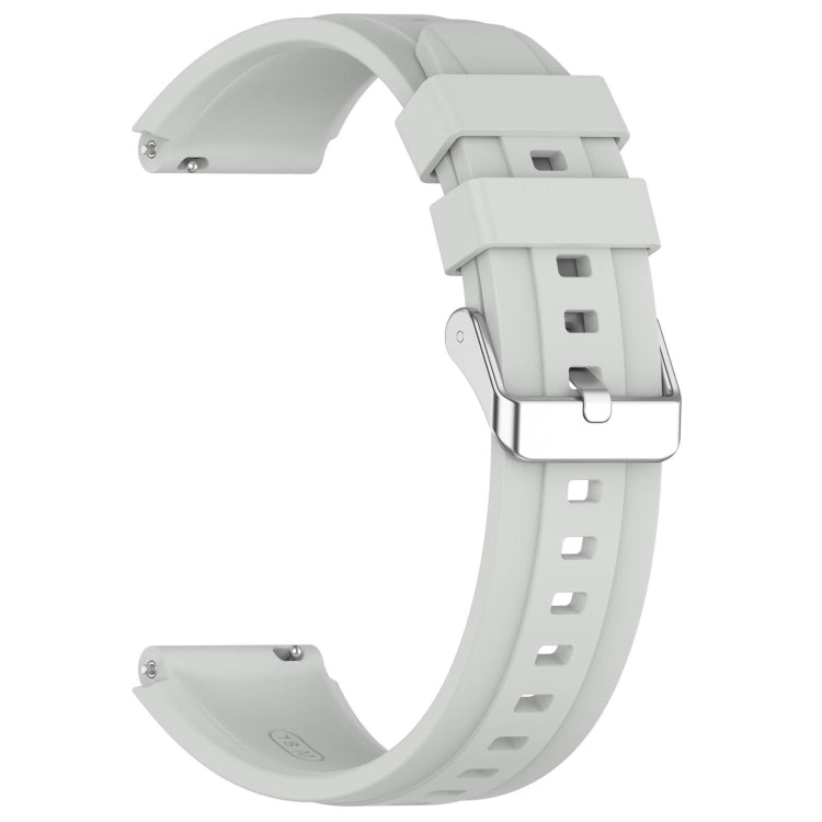 For Huawei Watch GT 5 41mm Silver Buckle Quick Release Silicone Watch Band(Light Gray) by bashfashion