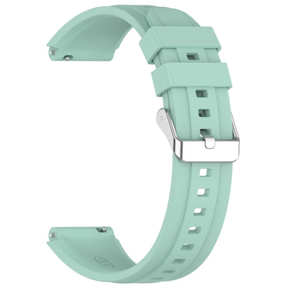 For Huawei Watch GT 5 Pro 46mm Silver Buckle Quick Release Silicone Watch Band(Teal Green) by bashfashion
