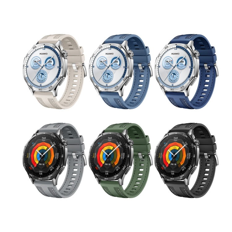 For Huawei Watch GT 5 Pro 46mm Hybrid Nylon Silicone Watch Band(Black) by bashfashion