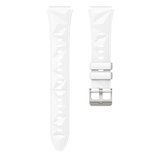 For Huawei Watch GT 5 41mm Solid Figure Homochromy Silicone Watch Band(White) by bashfashion