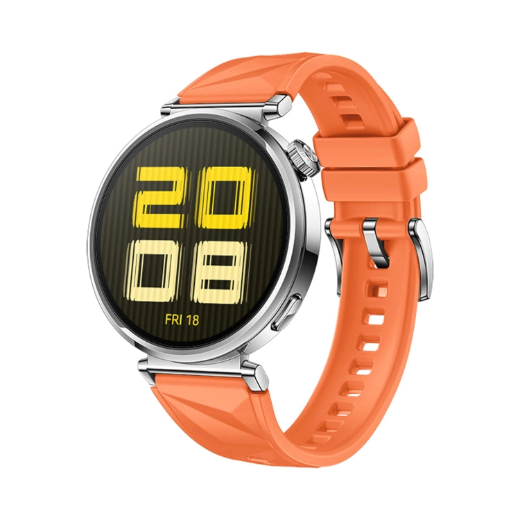 For Huawei Watch GT 5 41mm Solid Figure Homochromy Silicone Watch Band(Orange) by bashfashion