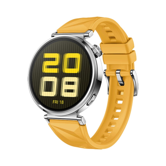 For Huawei Watch GT 5 41mm Solid Figure Homochromy Silicone Watch Band(Yellow) by bashfashion