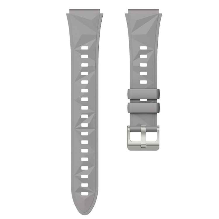 For Huawei Watch GT 5 41mm Solid Figure Homochromy Silicone Watch Band(Gray) by bashfashion