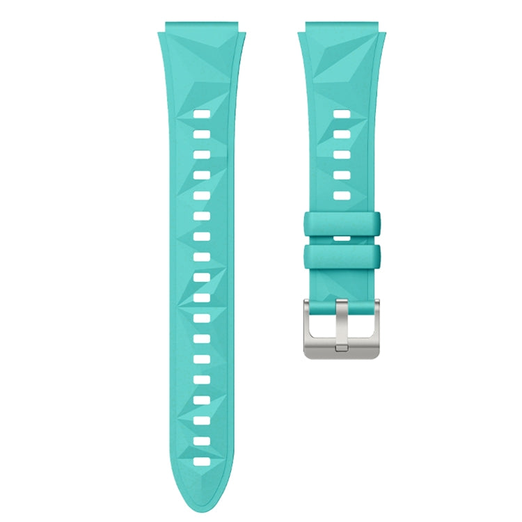For Huawei Watch GT 5 41mm Solid Figure Homochromy Silicone Watch Band(Teal Green) by bashfashion