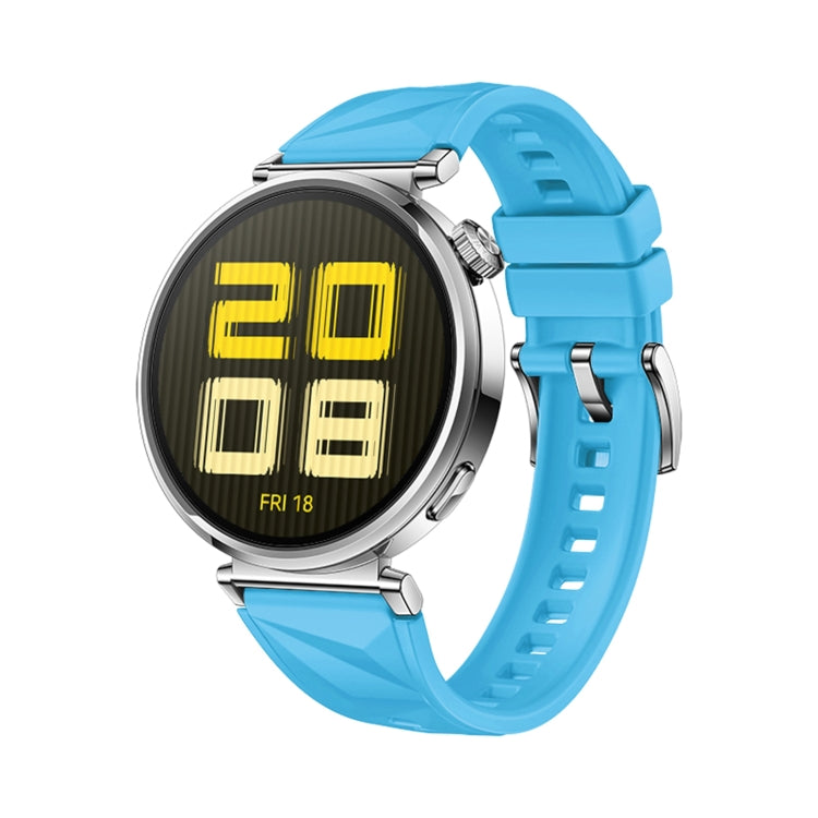 For Huawei Watch GT 5 41mm Solid Figure Homochromy Silicone Watch Band(Sky Blue) by bashfashion