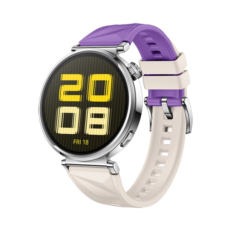 For Huawei Watch GT 5 41mm Solid Figure Homochromy Silicone Watch Band(Starlight Violet) by bashfashion
